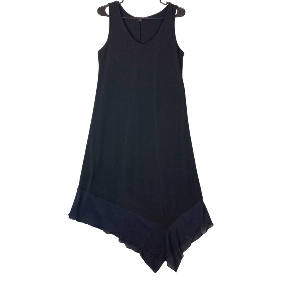 Mushka Sienna Rose Womens Sleeveless Black Midi Pullover Dress Size Medium‎